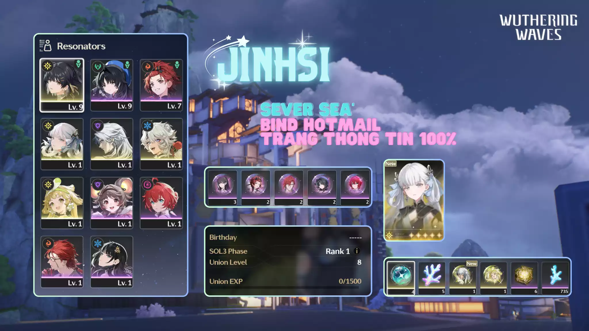 [Sea][UL8] Jinhsi [đã lệch]